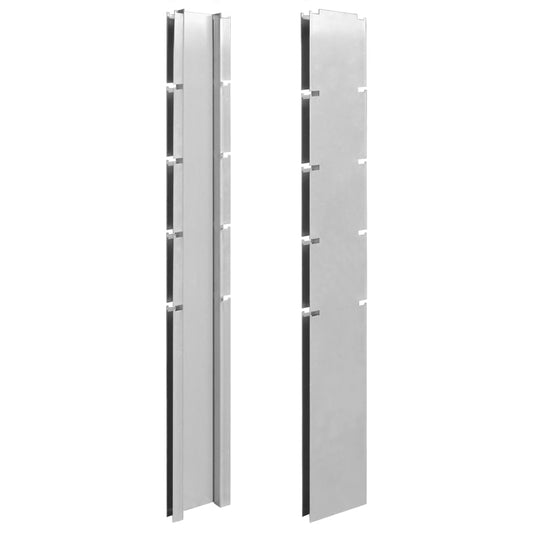 Berkfield Fence Posts 10 pcs Silver 140 cm Galvanised Steel