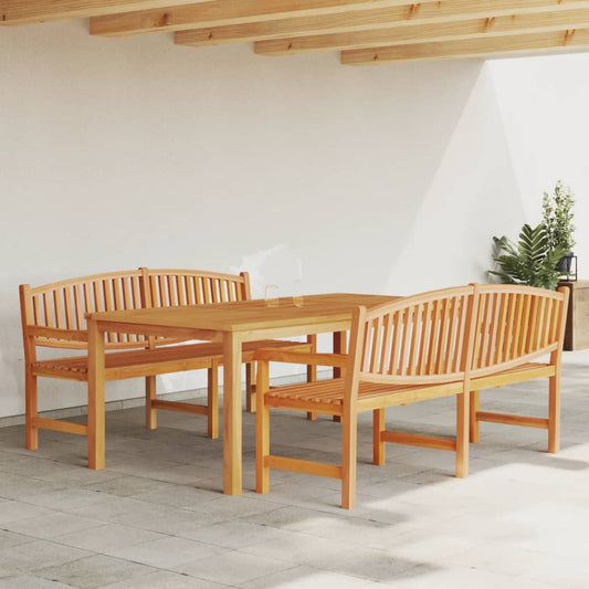 Berkfield 3 Piece Garden Dining Set Solid Wood Teak