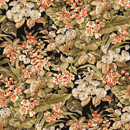 DUTCH WALLCOVERINGS Wallpaper Floral Black