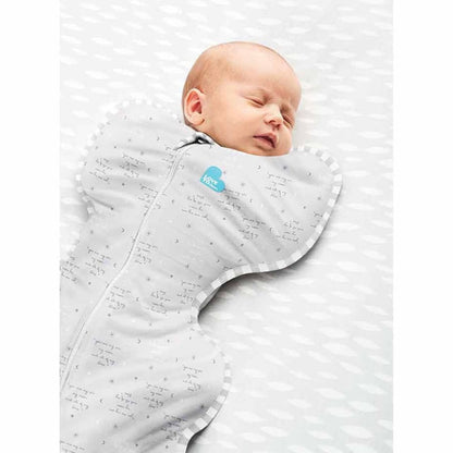 Love to Dream Baby Swaddle Swaddle Up Lite Stage 1 M Text Grey